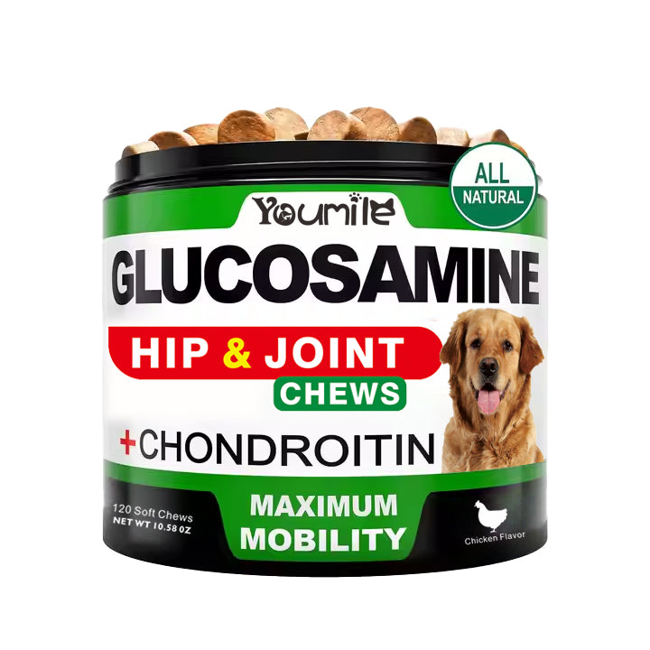 犬用葡萄糖胺高關節軟骨素咀嚼片 | Glucosamine Hip & Joint Chews (120粒)