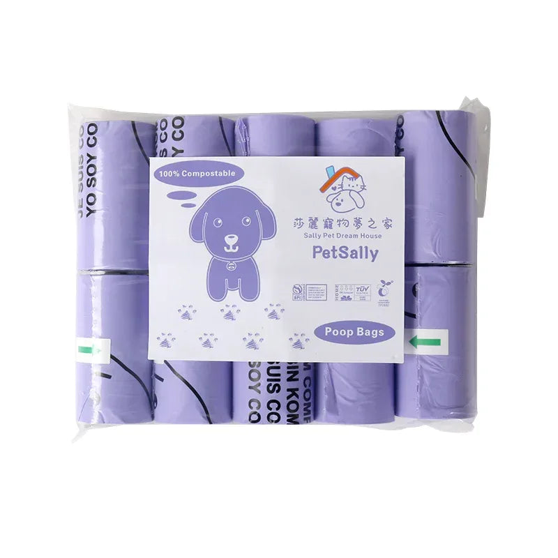 PetSally 寵物拾便袋 -100%可降解狗狗貓咪垃圾袋 10卷150個 薰衣草香 紫色 - Sally Pet Dream House