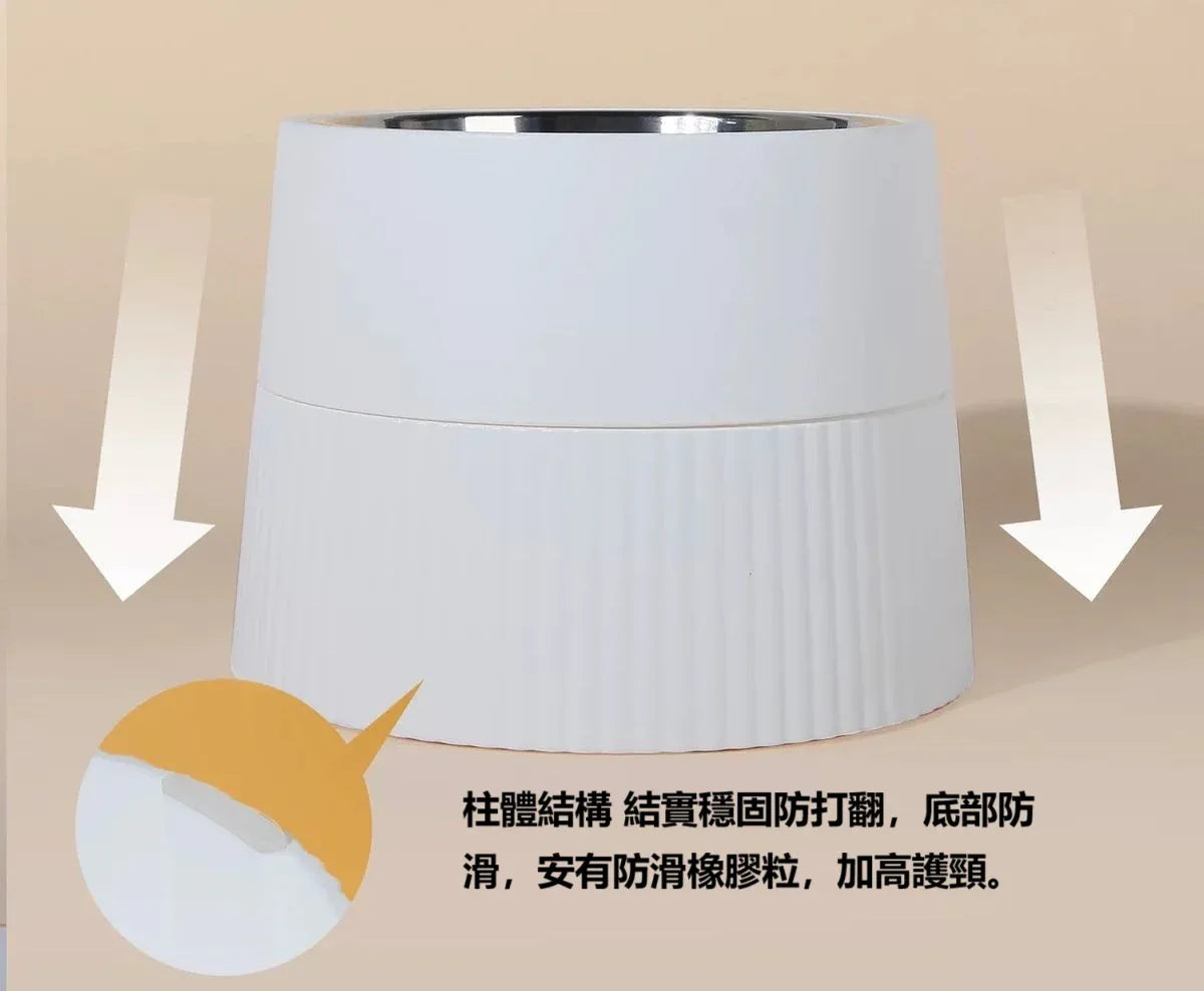 莎麗寵物夢之家-廠家直供出口不銹鋼高腳寵物碗 - 加高護頸設計 防黑下巴 可分離組合碗 貓狗通用 - Sally Pet Dream House